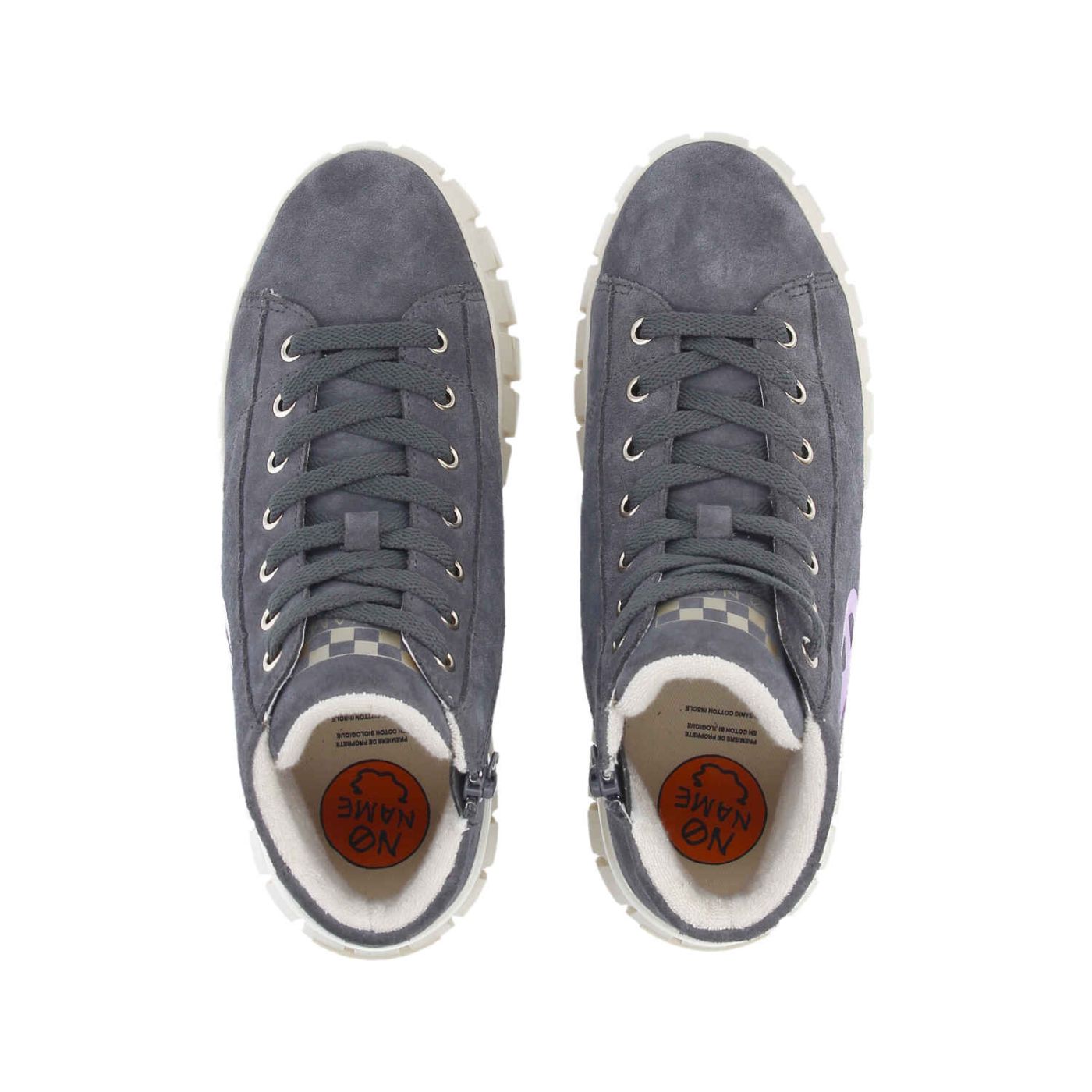 PLAY MID W  -  SUEDE/PRINT  - GRIGIO CARBONIO/LILLA